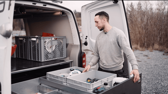 Mattias DUO Rör VW Transporter med Smartfloor dubbelgolv bilinredning